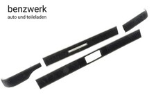 Mercedes W123 Set Zierleisten Kunstleder schwarz Armaturenbrett komplett ✔️