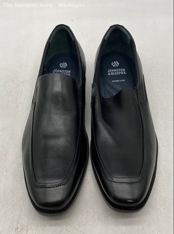 Johnston & Murphy Mens Black Slip On Casual Loafer Dress Shoes Size 10.5M