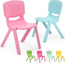 Single Colorful Plastic Kids Chair Stackable School Learning/Party/ Play/ Garden