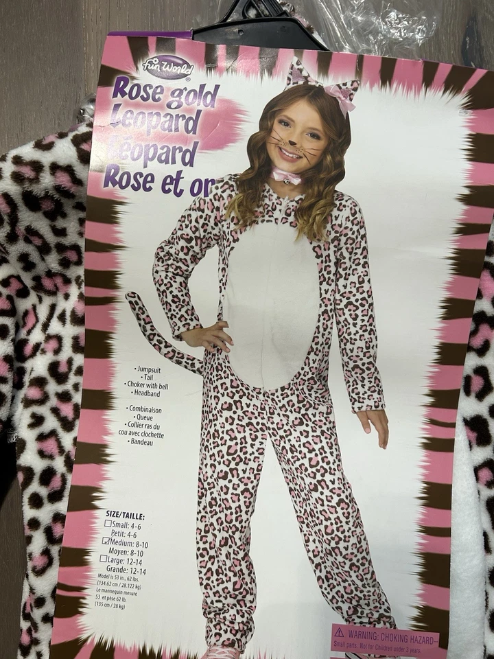 Fun world rose gold leopard one piece. NWT large 12-14 - Image 4 of 4