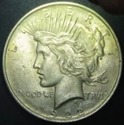 1922 P Peace US Dollar - 90% Silver - Beautifully Even Golden Toning OBV. & REV.