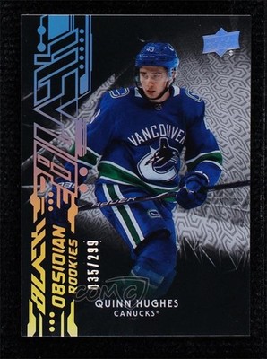 2019-20 SPx UD Black Obsidian Rookies 35/299 Quinn Hughes #R-QH 00mu