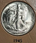 1945 P Philadelphia Walking Liberty Half Dollar Silver 50C .50