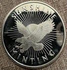 Sunshine Minting Eagle and Sunburst Design, One Troy Ounce Round .999 Silver