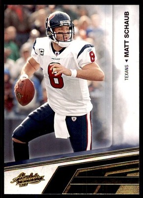 2010 Panini Absolute Memorabilia Matt Schaub Houston Texans #39