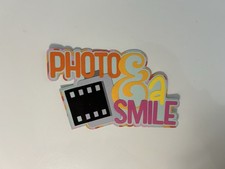Photo and a Smile Handmade Scrapbook Title Paper Pieced Die Cut