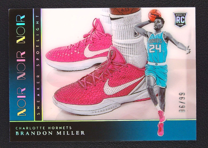 Brandon Miller 2023-24 Panini Noir 06/99 Sneaker Spotlight RC Hornets #3