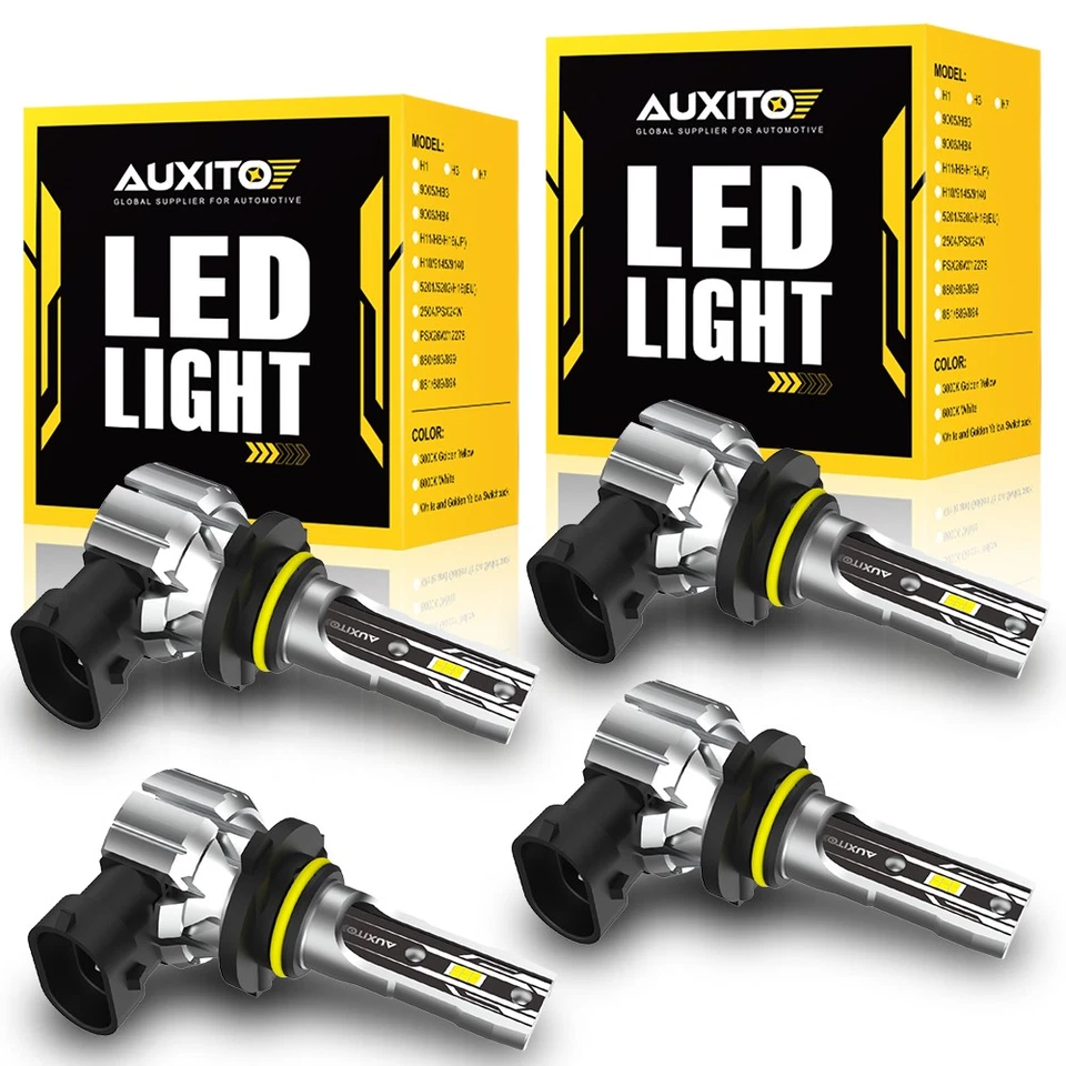 AUXITO 9005 9006 LED Headlight Combo High Low Beam Bulb White Fog Light 1-10Set - Image 2 of 4