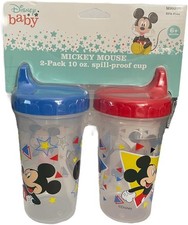 Disney Mickey Mouse Baby Boys' 2-Pack 10 Oz. Spill-Proof Cup Color: black/red