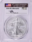 2011-W $1 Silver Eagle Burnished PCGS SP-70 (Mercanti Signed Flag Label)