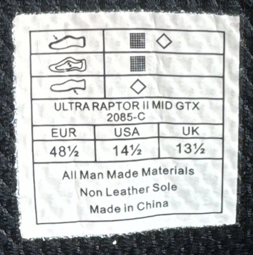 Scarpe da trekking La Sportiva Ultra Raptor II da uomo 14,5 Mid GTX nere - Foto 8 di 8
