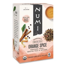 Numi 10240 1.58 oz. Organic Teas and Teasans - White Orange Spice (16/Box) New