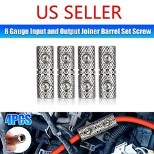4PCS Coupler Terminal Butt Connector 8 Gauge Input and Output Power Wire Coupler