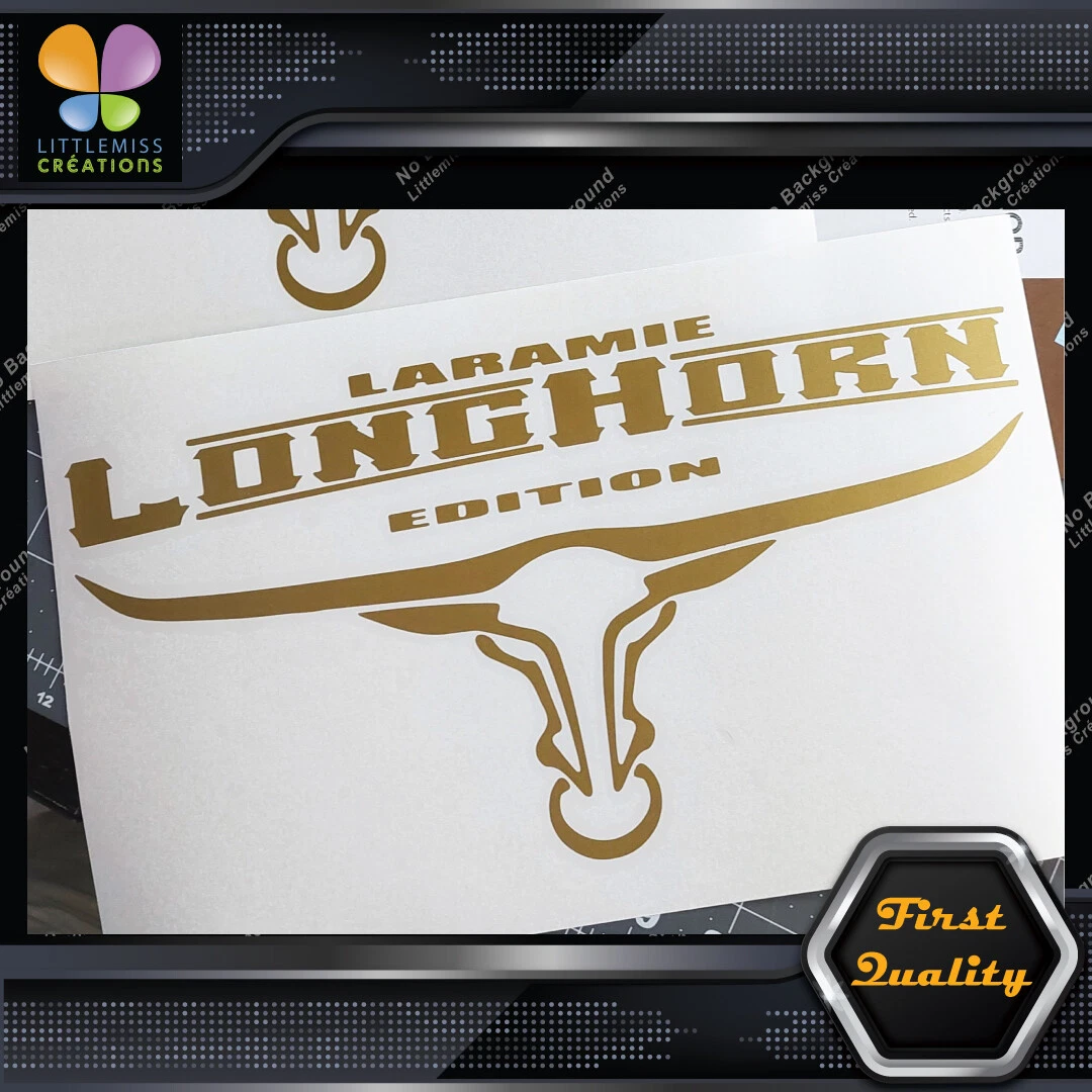 Compatible with Laramie Longhorn Texas Horns Ram Trucks Vinyl Decals Stickers
