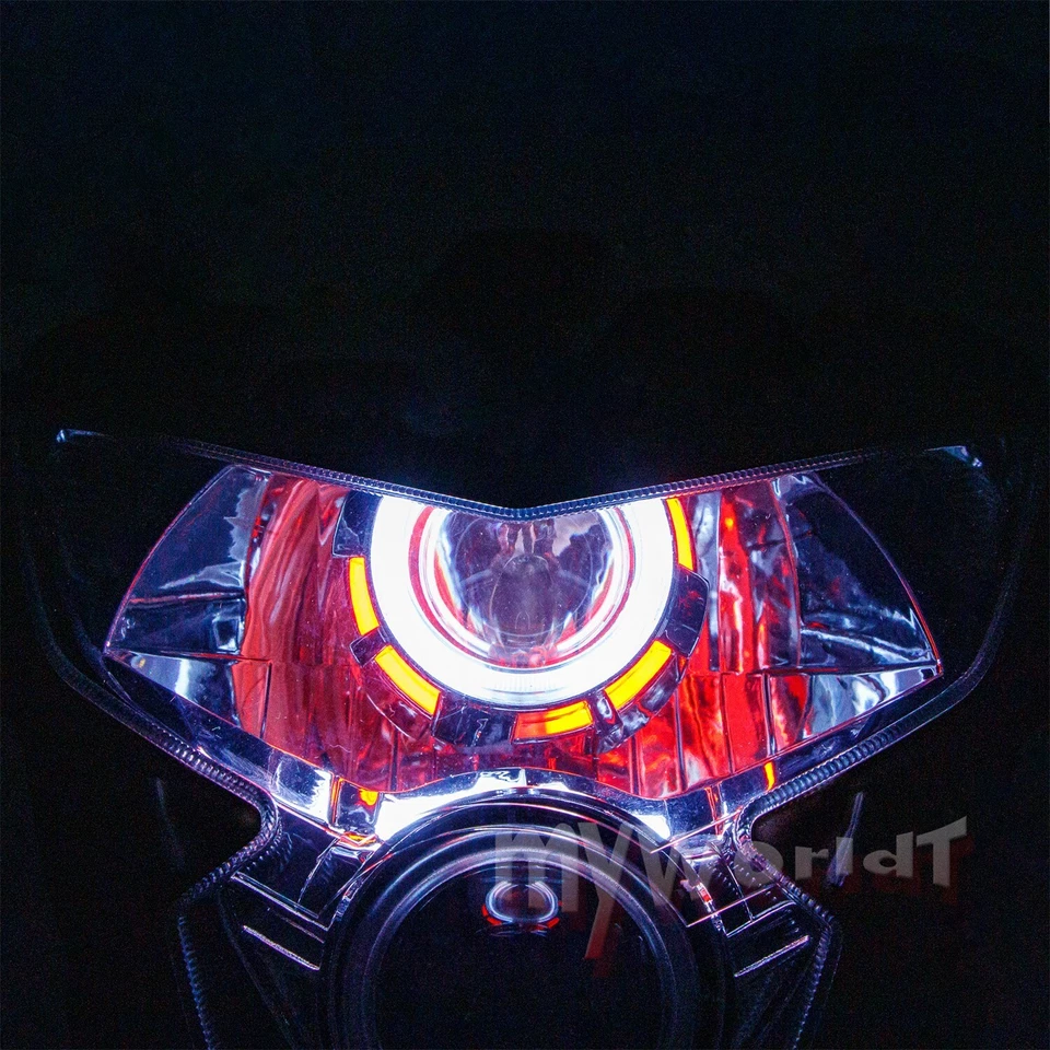 Conjunto de faros HID ojo de ángel aptos para Suzuki GSXR 600 750 K4 2004-2005 Foto 4 de 4