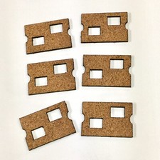 6 Cork Gaskets for Later Ampico A Player Piano Unit Valves, New