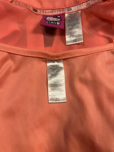 Hello Kitty Sanrio Coral & Bows Chiffon Dress Girls Size M (7/8) - Picture 9 of 14