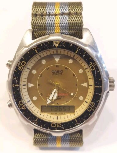 ORIGINAL CASIO QUARTZ PATINA DIAL AMW-3200 JAPAN MEN'S FULL WORKING