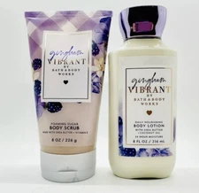 2/PCS BATH  & BODY WORKS GINGHAM VIBRANT BODY LOTION & FOAMING SUGAR BODY SCRUB