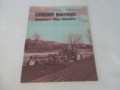 1970 Lindsay Harrows, Drawbars & Plow Mulchers Catalog/Sales Brochure