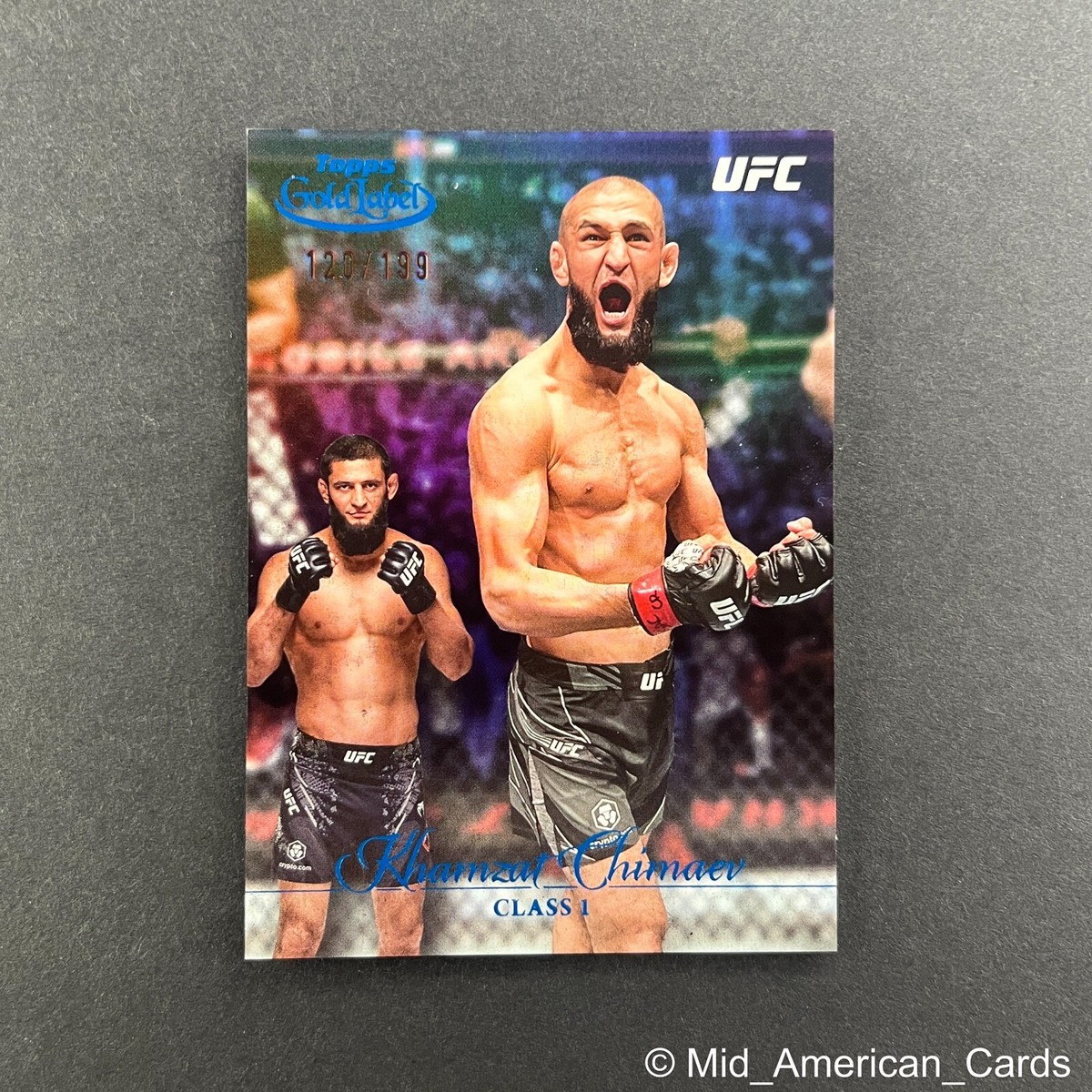 2024 Topps Gold Label UFC #23 Khamzat Chimaev Class 1 Blue /199