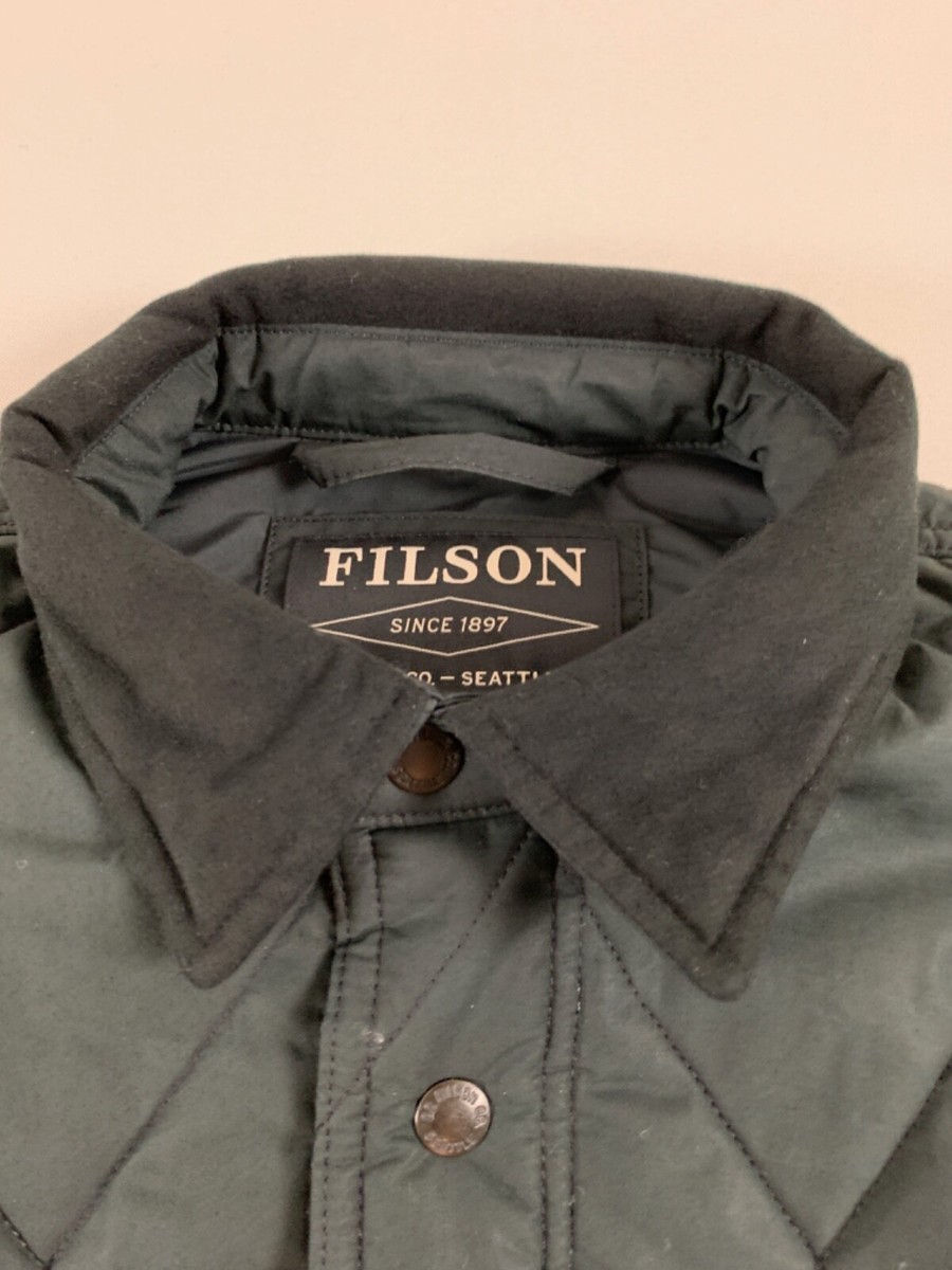 FILSON HYDER QUILTED JAC SHIRT BLACK SIZE M-LONG NWT RARE | eBay FILSON HYDER QUILTED JAC SHIRT BLACK SIZE M-LONG NWT RARE | eBay