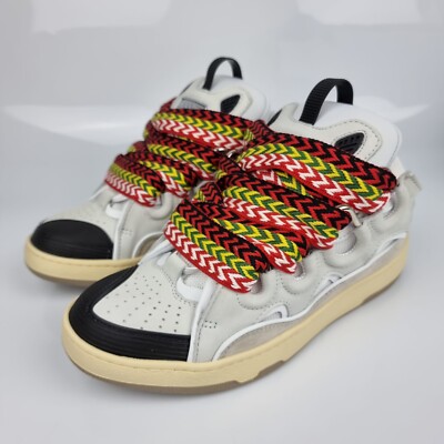 LANVIN Curb $990 Women's White Leather Sneakers New And LANVIN Curb $990 Women's White Leather Sneakers New And