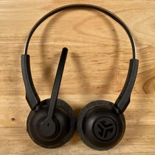 JLab Audio On Ear Headphones Black Wireless Rechargeable Adjustable Headband