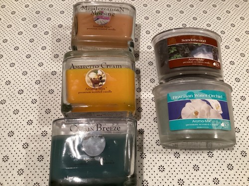 Vintage Aroma-Mix Candles 9 oz Glass Jars 2 Wicks U PICK - Picture 4 of 12