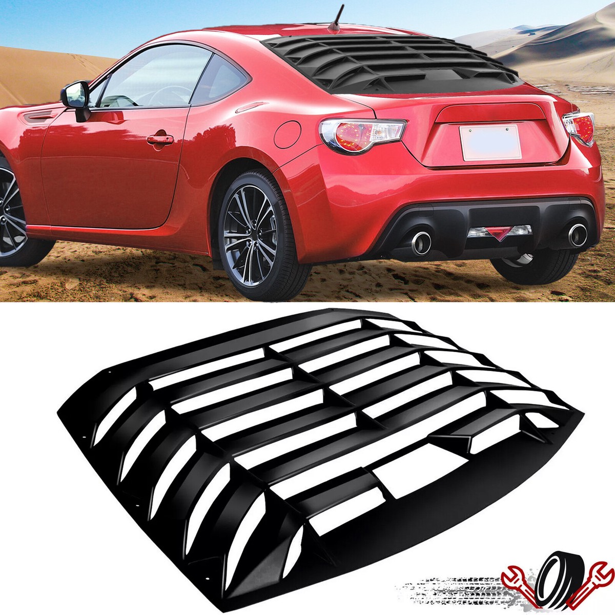 for 2013-19 Subaru BRZ Scion FRS Rear Window Shield Louver ABS for