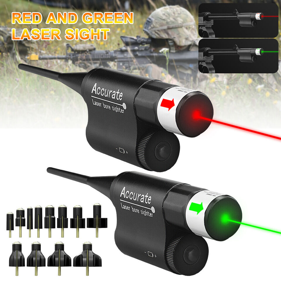 Red/Green Laser Bore Sighter Kit .177 to .78 12AG Multiple Caliber Boresighter T