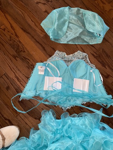 Q BY DA VINCI Formal Quinceanera Prom Sweet 16 Ball Gown TURQUOISE SZ 2 - Picture 8 of 12
