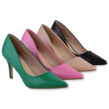 Damen Spitze Pumps Stiletto Klassische Basic Absatz 840034 Schuhe 