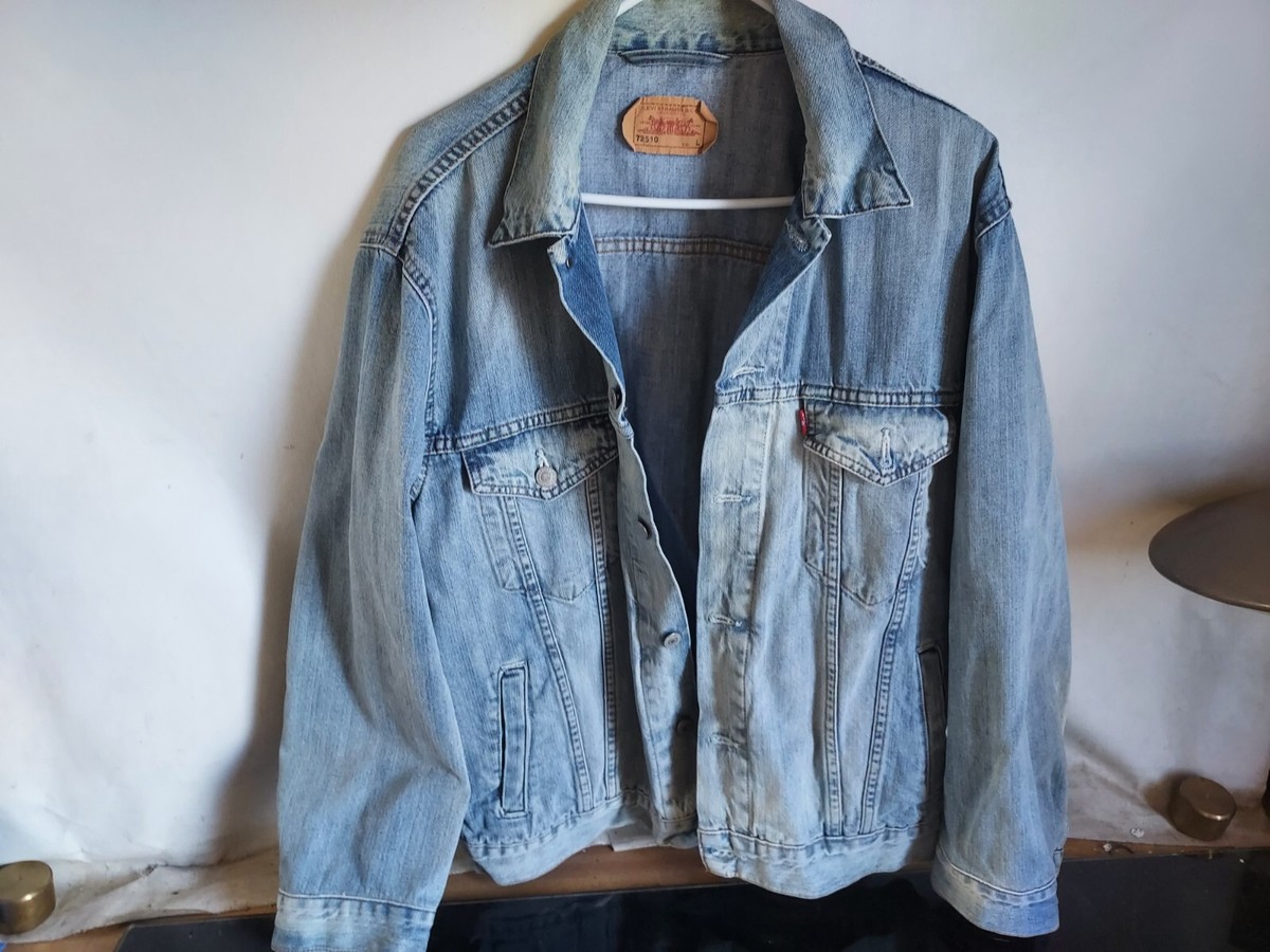 Vintage Levi Strauss Co Denim Trucker Jacket Size Large 72510