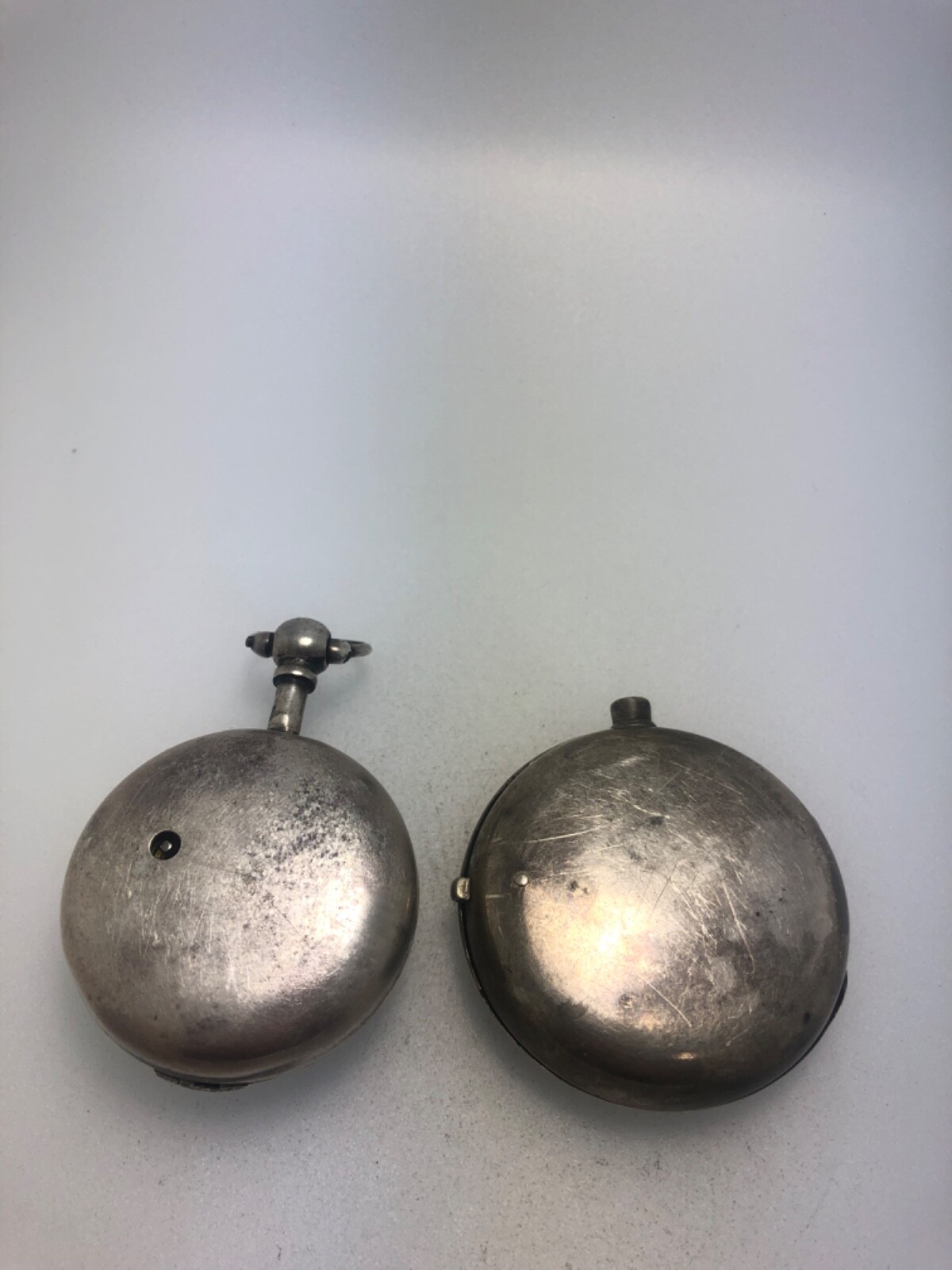 ANTIQUE VICTORIAN SOLID SILVER PAIR CASE POCKET W… - image 2