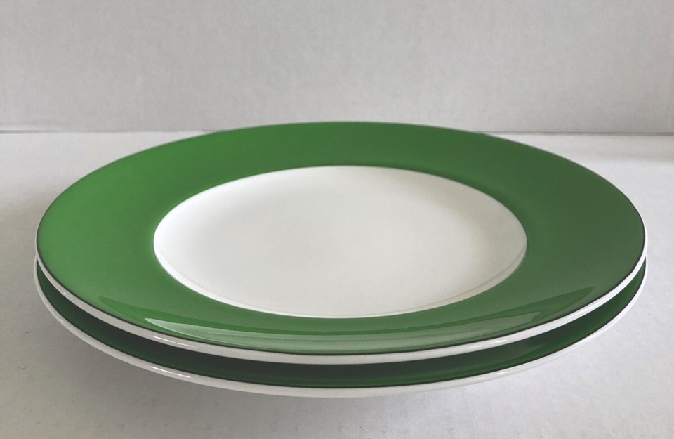 Lenox Kate Spade Plates Rutherford Circle Green Salad Dessert Gramercy