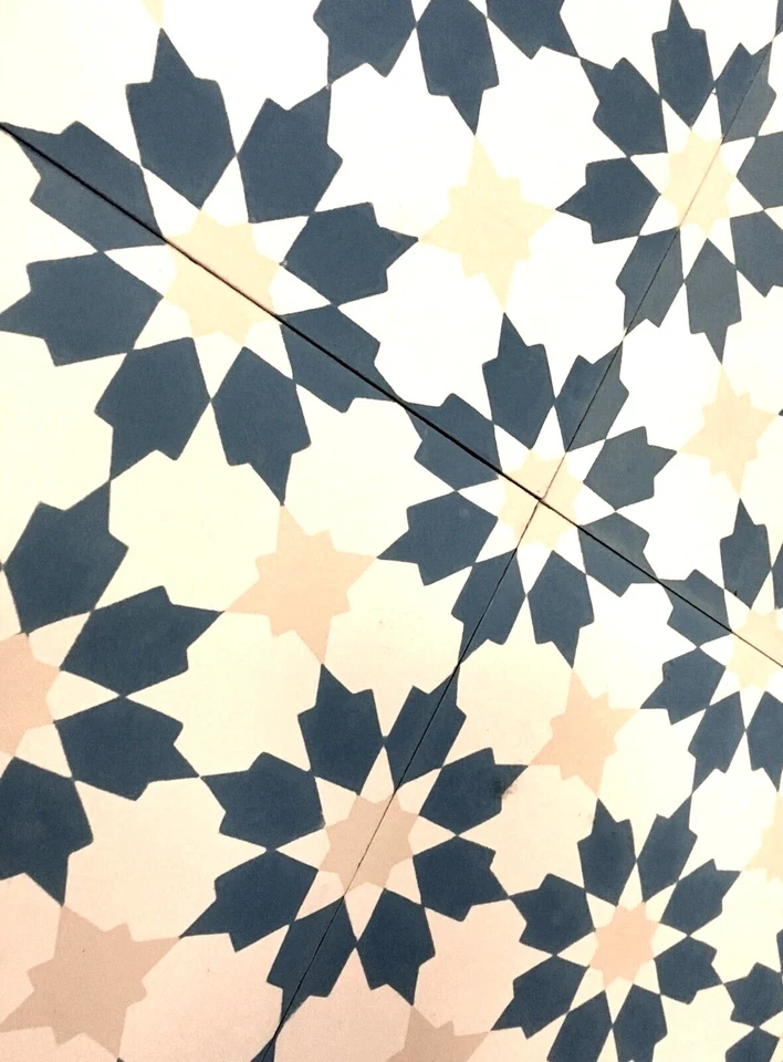 Encáustica parisina 8x8 acabado pulido cemento pared piso azulejo cocina Foto 2 de 2