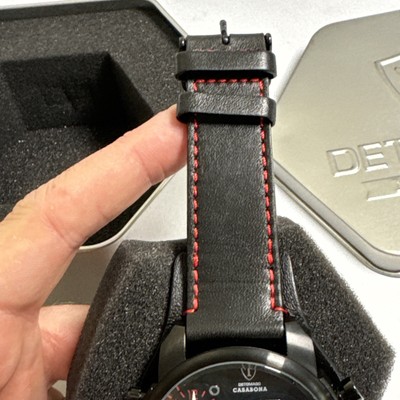 New Detomaso Casabona Mens Watch Red Black DT2018-A + Case Leather 