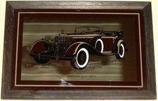 Sehr seltener Reklamespiegel MERCEDES BENZ 500 K 1935 - Werbespiegel Barspiegel