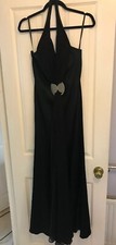 Phase Eight Long Black Dress Size 10 Used 