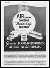 1935 Bendix Westinghouse Air Brake Co. Pittsburgh PA Automotive Brakes Print Ad