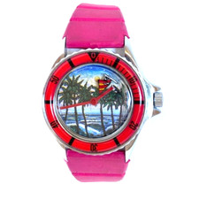 Vintage Watch Palm Tree Sailboat