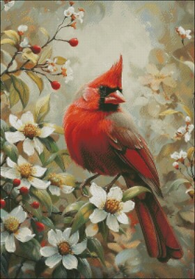 Red and White Harmony 1 - Counted Cross Stitch Kits Needlework Embroidery DIY
