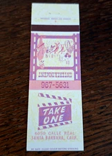 Vintage Matchbook: Take One, Santa Barbara, CA