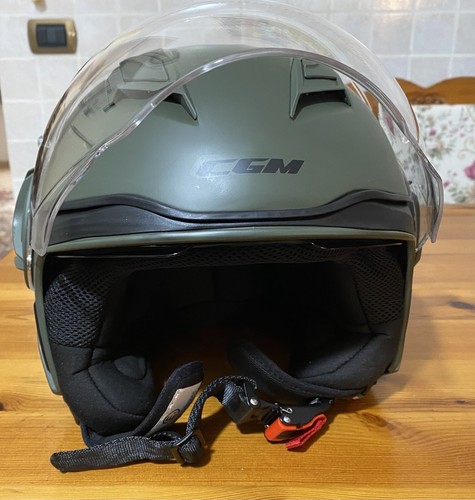 Casco open face CGM 129A Illinois verde - Foto 4 di 7