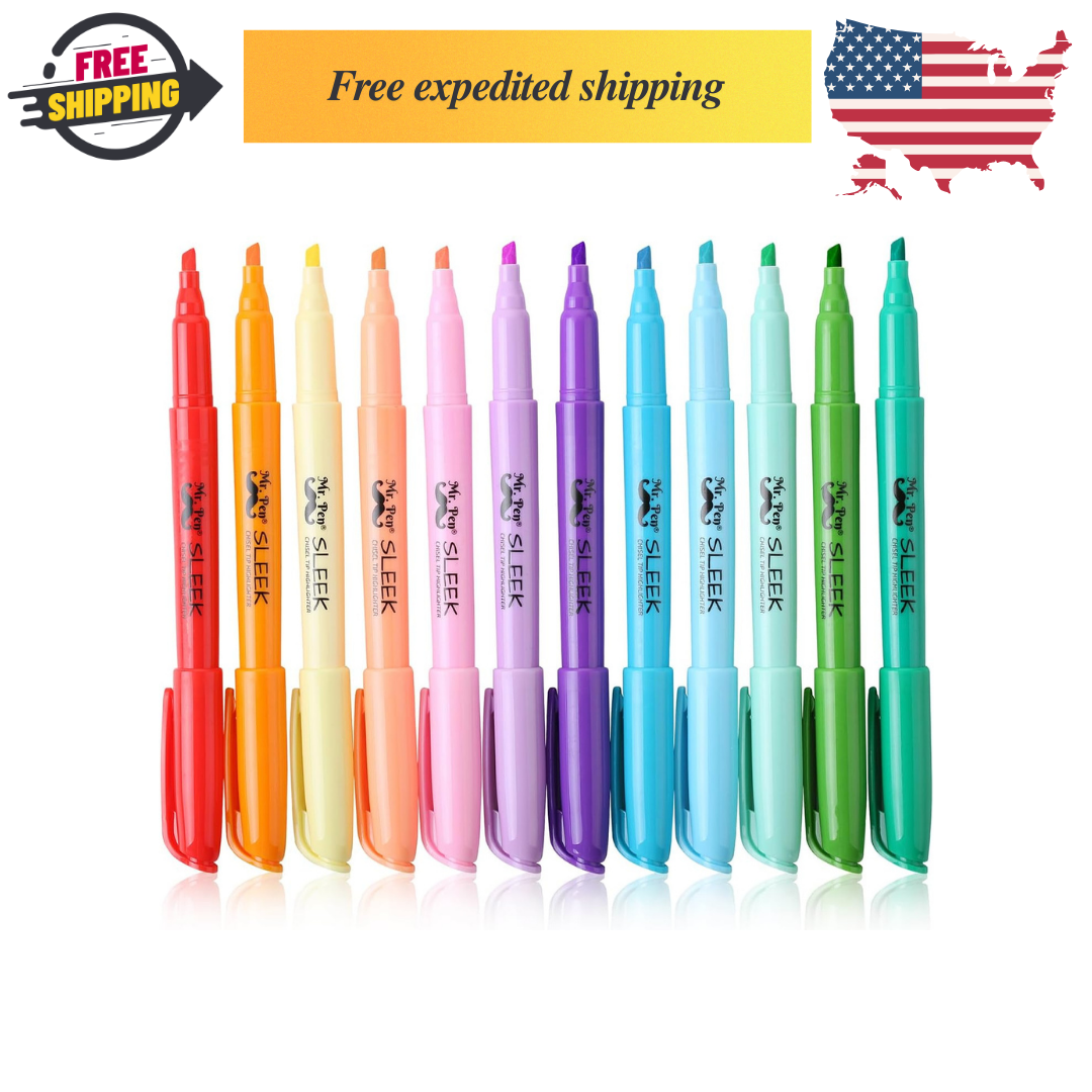 Pastel Highlighters, 12 Pack, Assorted Colors, Bible Journaling Markers-image