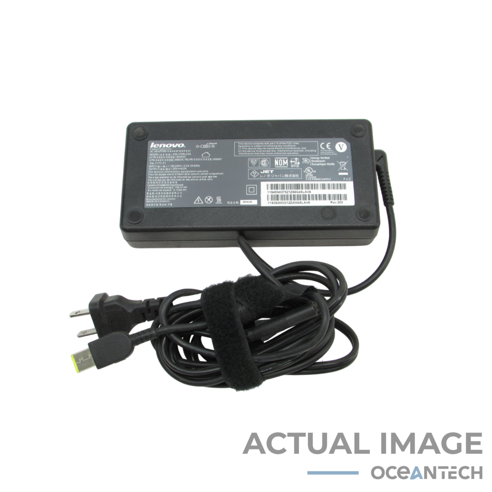 Lot of 10 Lenovo 170W 20V 8.5A Laptop AC Adapters Yellow Square Tip