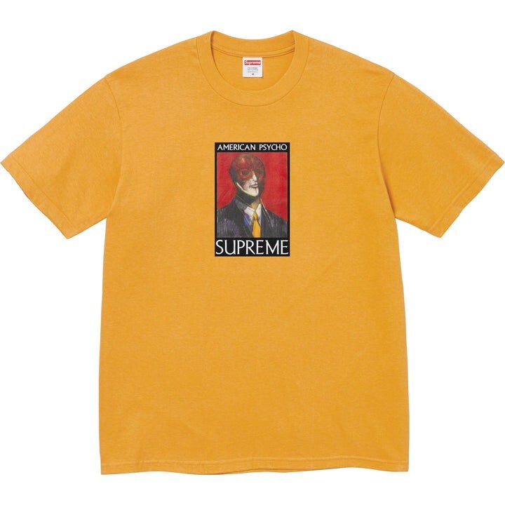 Tシャツ・カットソー Supreme American Psycho T-Shirt Mustard Supreme American Psycho Tee FW23 Mustard Yellow Men's Size