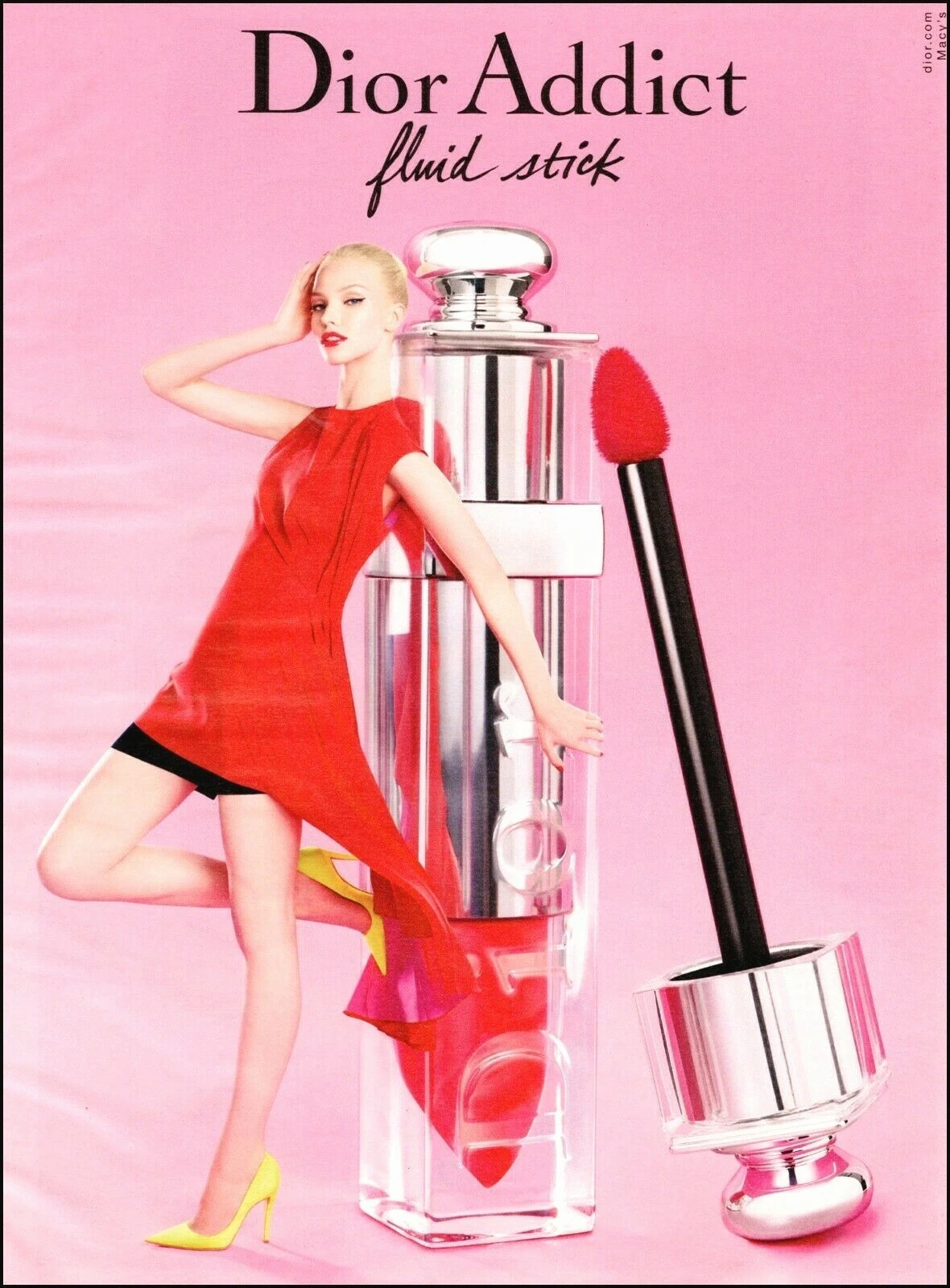 Rouge à lèvres magazine moderne AD DIOR ADDICT bâton fluide joli modèle en rouge 081420