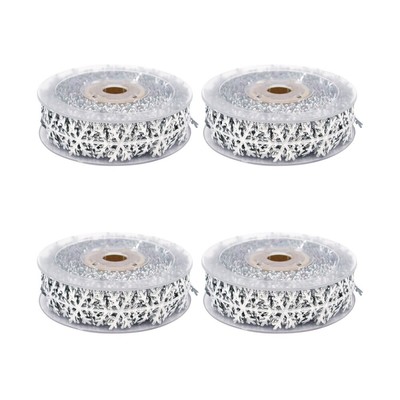 4 Pcs Wired Band Silber Pailletten Band Präsentieren Verpackung Band